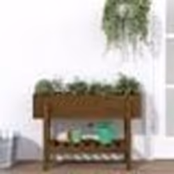 vidaXL Lit surélevé de jardin marron miel 101x30x69 cm bois pin massif