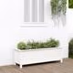 vidaXL Lit surélevé de jardin blanc 119,5x40x39 cm bois de pin massif