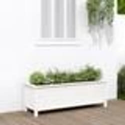 vidaXL Lit surélevé de jardin blanc 119,5x40x39 cm bois de pin massif
