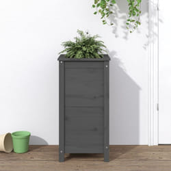 Vidaxl - Jardinière gris 40x40x78 cm bois massif de pin