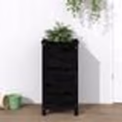 vidaXL Jardinière noir 40x40x78 cm bois massif de pin