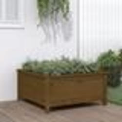 vidaXL Jardinière marron miel 82,5x82,5x39 cm bois massif de pin