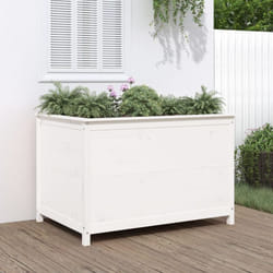 vidaXL Lit surélevé de jardin blanc 119,5x82,5x78cm bois de pin massif