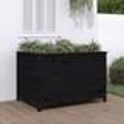 vidaXL Lit surélevé de jardin noir 119,5x82,5x78 cm bois de pin massif