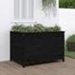 vidaXL Lit surélevé de jardin noir 119,5x82,5x78 cm bois de pin massif