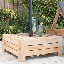 Ce couvercle de base de parasol en bois est non seulement un couvercle décoratif pour votre parasol, mais aussi une table d'a ...