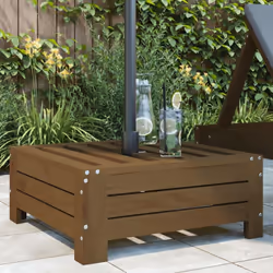 Ce couvercle de base de parasol en bois est non seulement un couvercle décoratif pour votre parasol, mais aussi une table d'a ...
