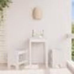 vidaXL Tabourets de jardin lot de 2 blanc 40x36x45 cm bois massif pin