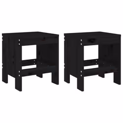 VidaXL 825342, Terrace, Bois de pin, Noir, 110 kg