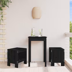 VidaXL 825342 chaise d'extérieur Terrace Bois de pin Noir