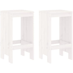 Vidaxl - Tabourets de bar lot de 2 blanc 40x36x75 cm bois massif de pin