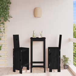 VidaXL 825356 chaise d'extérieur Terrace Bois de pin Noir