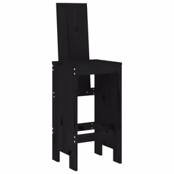 VidaXL 825356 chaise d'extérieur Terrace Bois de pin Noir