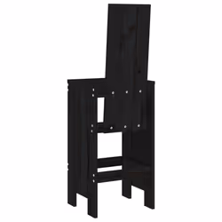 VidaXL 825356 chaise d'extérieur Terrace Bois de pin Noir - Vue supplémentaire 6