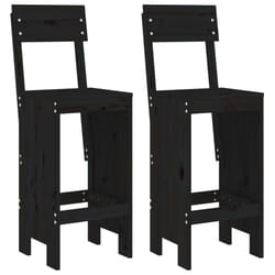 VidaXL 825363 chaise d'extérieur Terrace Bois de pin Noir