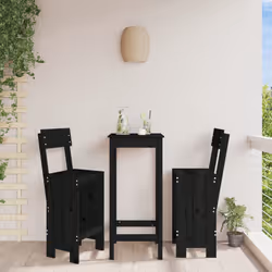 VidaXL 825363 chaise d'extérieur Terrace Bois de pin Noir