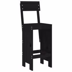 VidaXL 825363 chaise d'extérieur Terrace Bois de pin Noir