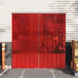 vidaXL Rideau de porte rouge 300 mmx2,6 mm 25 m PVC