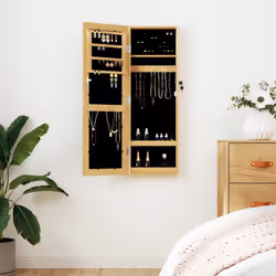Gardez vos bijoux et parfums rangés discrètement et élégamment avec cette élégante armoire à bijoux avec miroir ! Matériau du ...