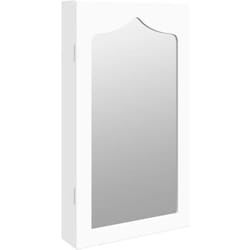 Vidaxl - Armoire à bijoux avec miroir murale blanc 37,5x10x67 cm