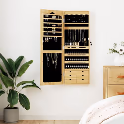 Gardez vos bijoux et parfums rangés discrètement et élégamment avec cette élégante armoire à bijoux avec miroir ! Matériau du ...