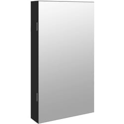 Vidaxl - Armoire à bijoux avec miroir et éclairage led mural noir