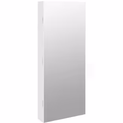 Gardez vos bijoux et parfums rangés discrètement et élégamment avec cette élégante armoire à bijoux avec miroir et lumières L ...