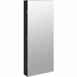 Gardez vos bijoux et parfums rangés discrètement et élégamment avec cette élégante armoire à bijoux avec miroir et lumières L ...