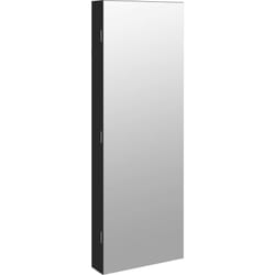 Vidaxl - Armoire à bijoux avec miroir et éclairage led mural noir