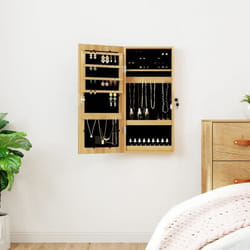 vidaXL Armoire à bijoux avec miroir et éclairage LED mural