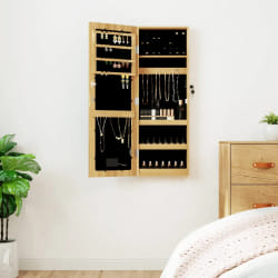 vidaXL Armoire à bijoux LED avec miroir
