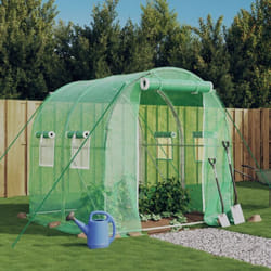 Serre avec cadre en acier vert 4 m² 2x2x2 m Vidaxl