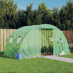 Serre avec cadre en acier vert 8 m² 4x2x2 m - Vidaxl