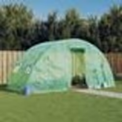vidaXL Serre avec cadre en acier vert 10 m² 5x2x2,3 m