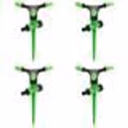 vidaXL Arroseurs rotatifs 4 pcs vert et noir 16x13,5x25,5 cm ABS et PP