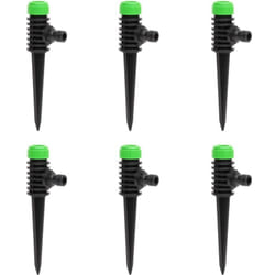 Vidaxl - Arroseurs rotatifs 6 pcs vert et noir 3x6x19,5 cm abs et pp