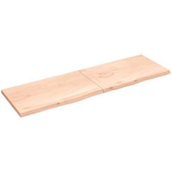 Tagère murale 200x60x(2-4) cm bois de chêne massif non traité - Vidaxl