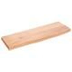 vidaXL Étagère murale marron clair 60x20x2 cm bois chêne massif traité