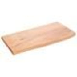 vidaXL Étagère murale marron clair 60x30x2 cm bois chêne massif traité