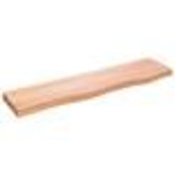 vidaXL Étagère murale marron clair 80x20x4 cm bois chêne massif traité