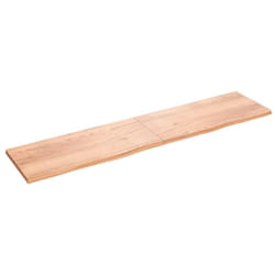 Étagère murale marron clair bois chêne massif traité
