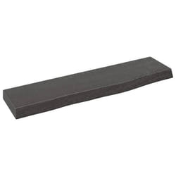 vidaXL Étagère murale marron foncé 40x10x2 cm bois chêne massif traité