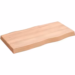 vidaXL Dessus de table bois massif traité bordure assortie
