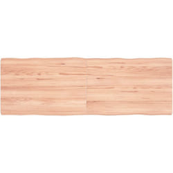 Dessus de table bois massif traité bordure assortie - Vidaxl