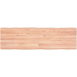 Dessus de table bois massif traité bordure assortie - Vidaxl