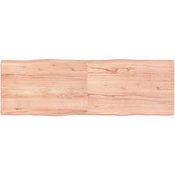 Dessus de table Plateau de table bois chêne massif traité bordure assortie Vidaxl