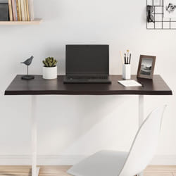 Dessus de table bois chêne massif traité bordure assortie - Vidaxl