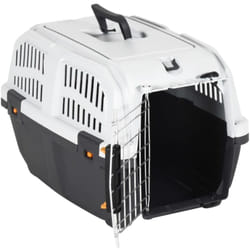Vidaxl - Transporteur pour animaux de compagnie et porte en métal pp