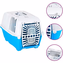 Cette cage pour animaux de compagnie est une excellente option de transport pour votre petit ami à quatre pattes. PP durable ...