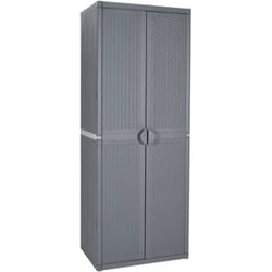 Vidaxl - Armoire de rangement de jardin gris 65x45x172 cm pp rotin